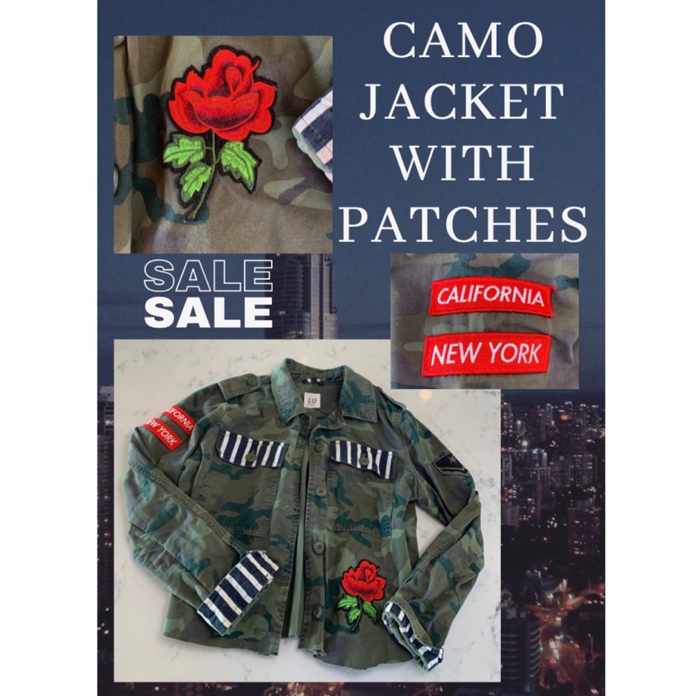 Redesigned Camo Jacket with patches